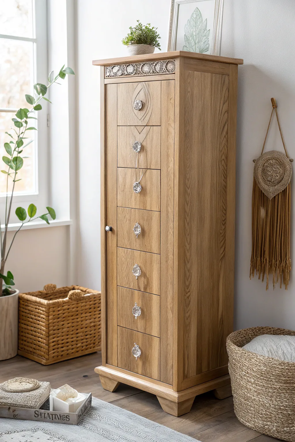 Transform your jewelry armoire with stunning crystal knobs for a touch of sparkle and elegance.