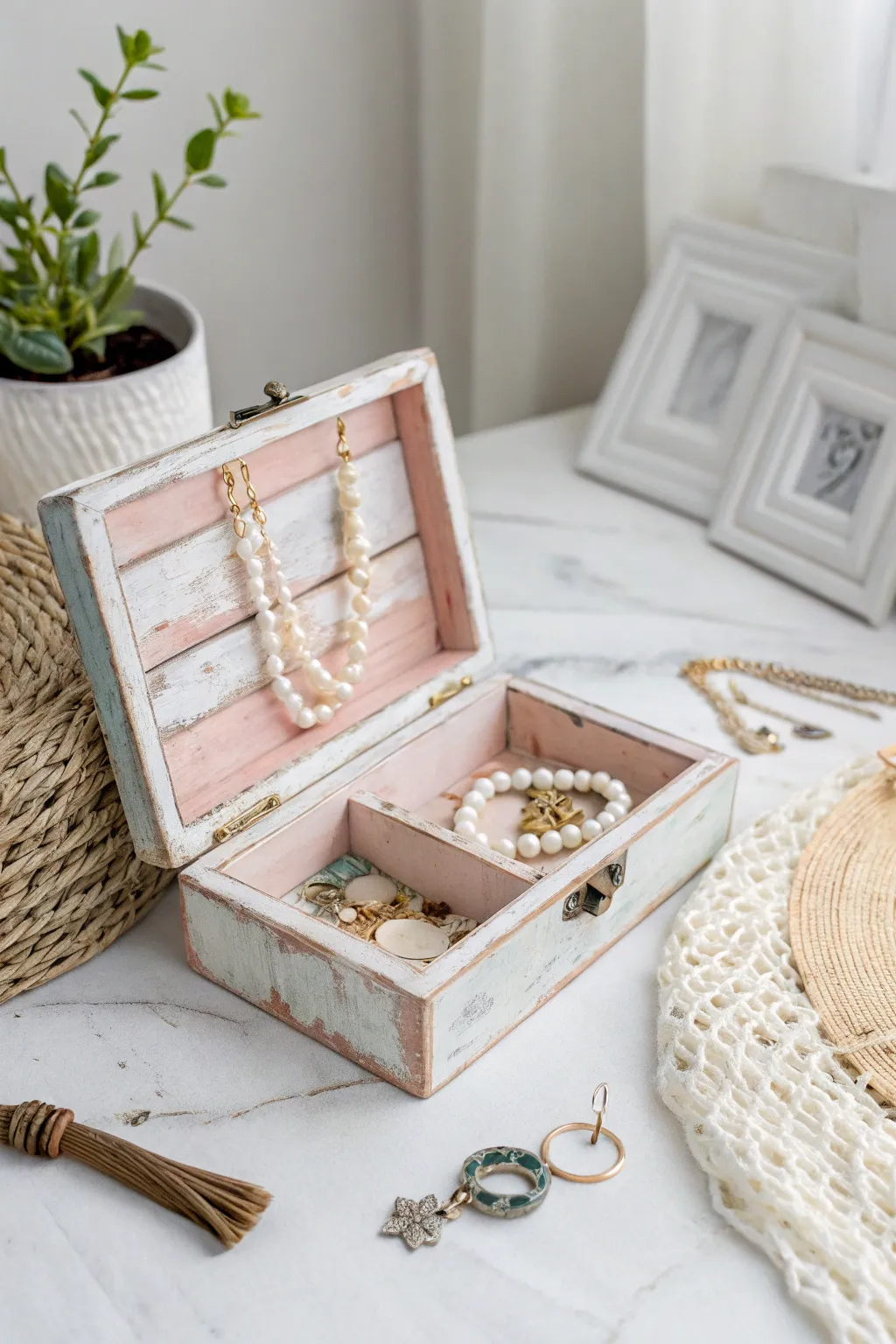 Transform your jewelry box into a vintage masterpiece that tells a story of elegance and history.