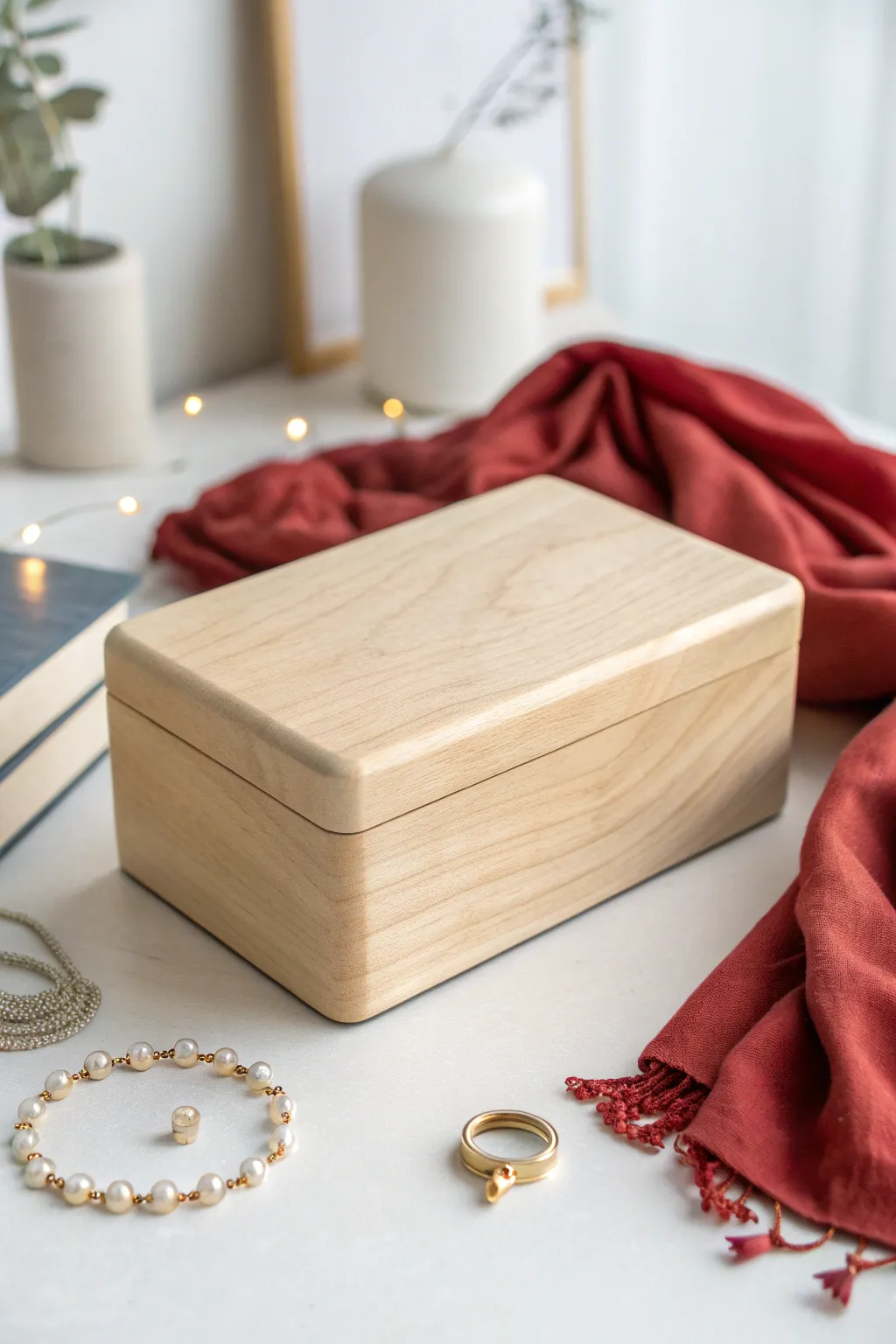 Discover the beauty of simplicity with this minimalist maple jewelry box, where elegance meets craftsmanship.