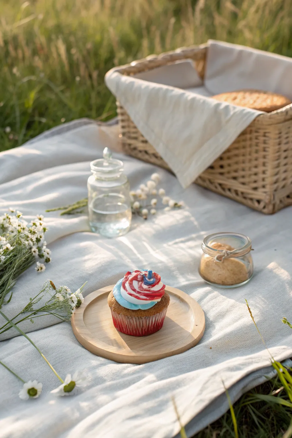 Announce your little one's arrival with a touch of patriotism and simplicity. #JulyBaby #PicnicReveal