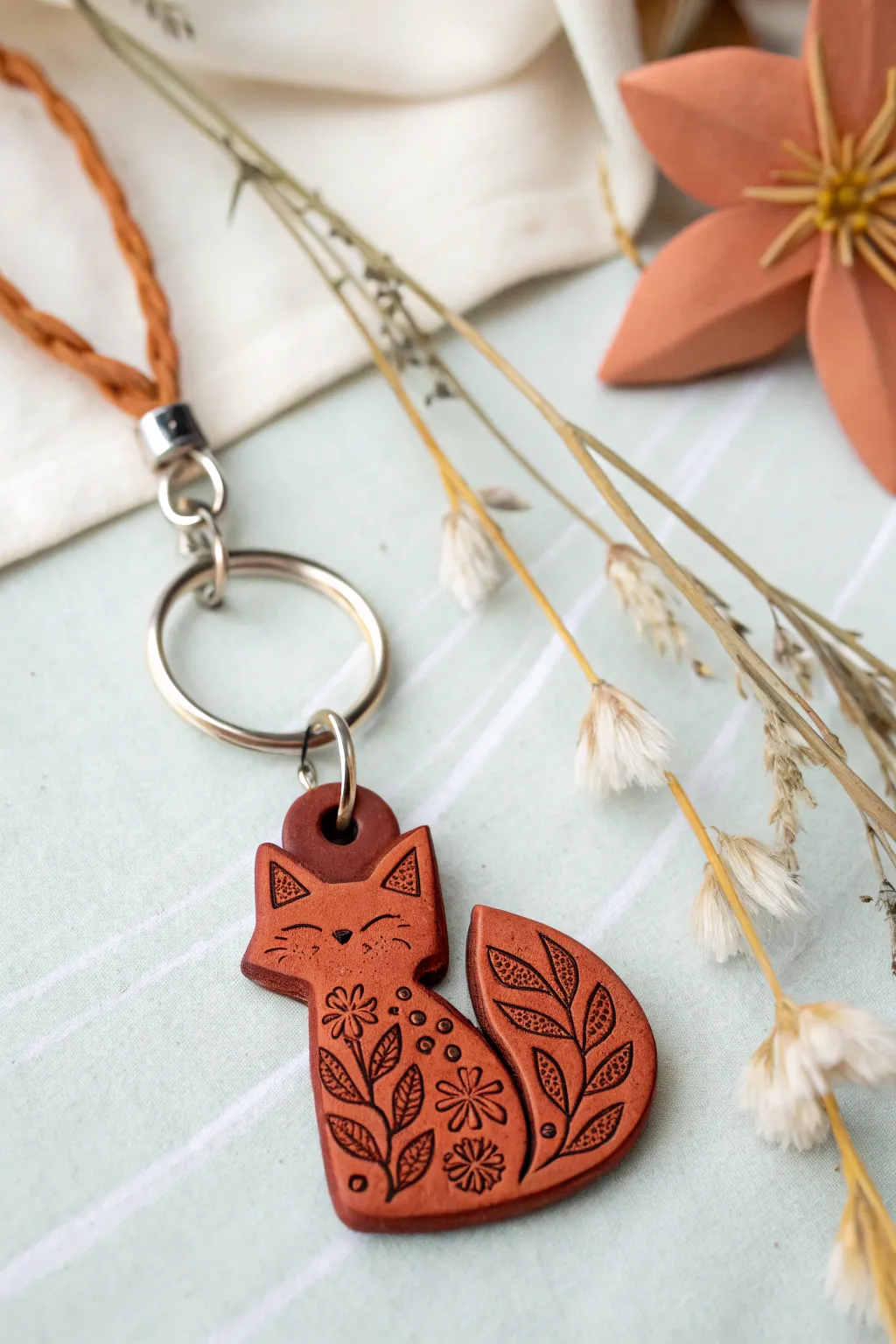 Craft memories with little hands: DIY clay charm keyrings that add a playful touch to everyday essentials.