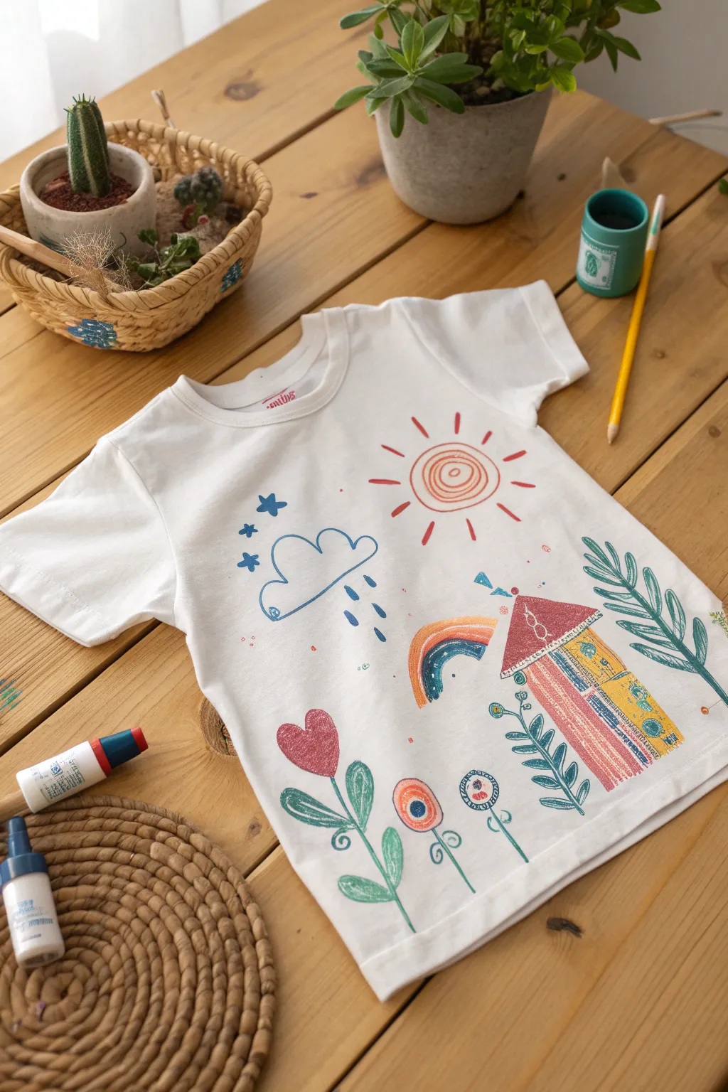 Unleash creativity with hand-painted t-shirt masterpieces! 🎨✨ #KidsArtistry #CreativeExpression