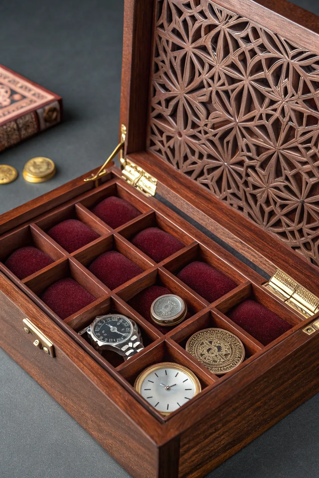 Unlock the art of organization with this exquisite multi-functional treasure chest.