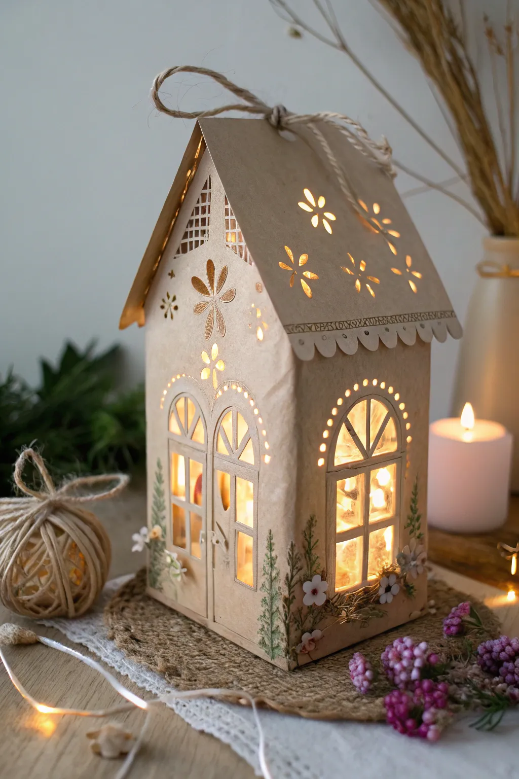 Create your own magical retreat with this enchanting fairy house nightlight! 🌙✨ #CraftyNights #ScandiBoho