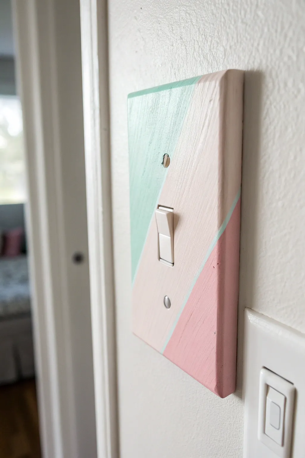 Embrace the serenity of pastel perfection with this beautifully crafted switch cover.