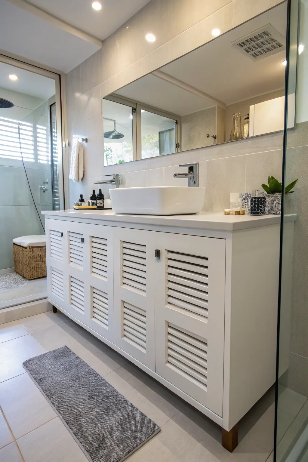 Ventilation panels help manage odors while keeping the design intact.