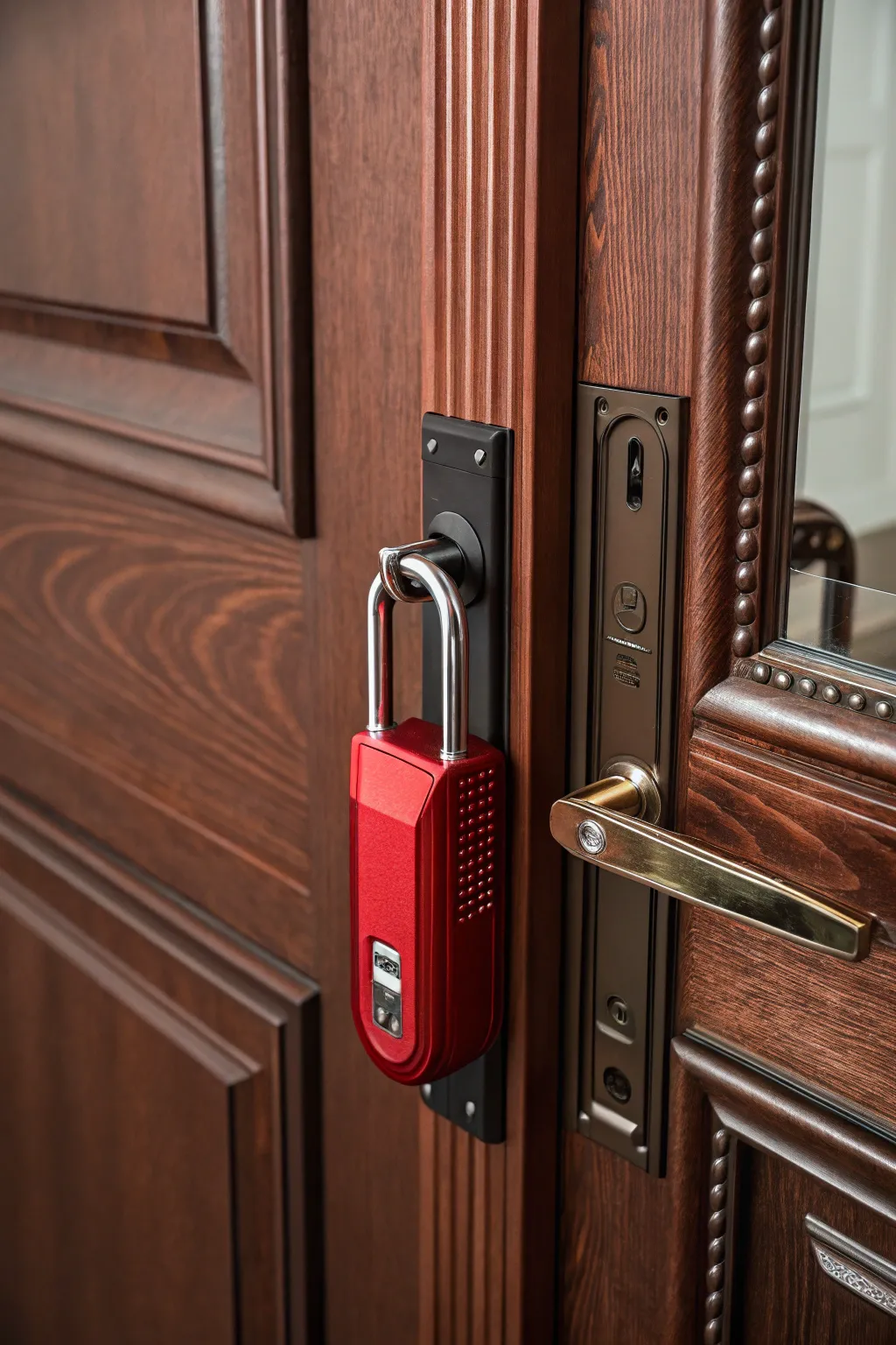 Unlock flexibility and security with this stylish portable door lock – perfect for those on the move.