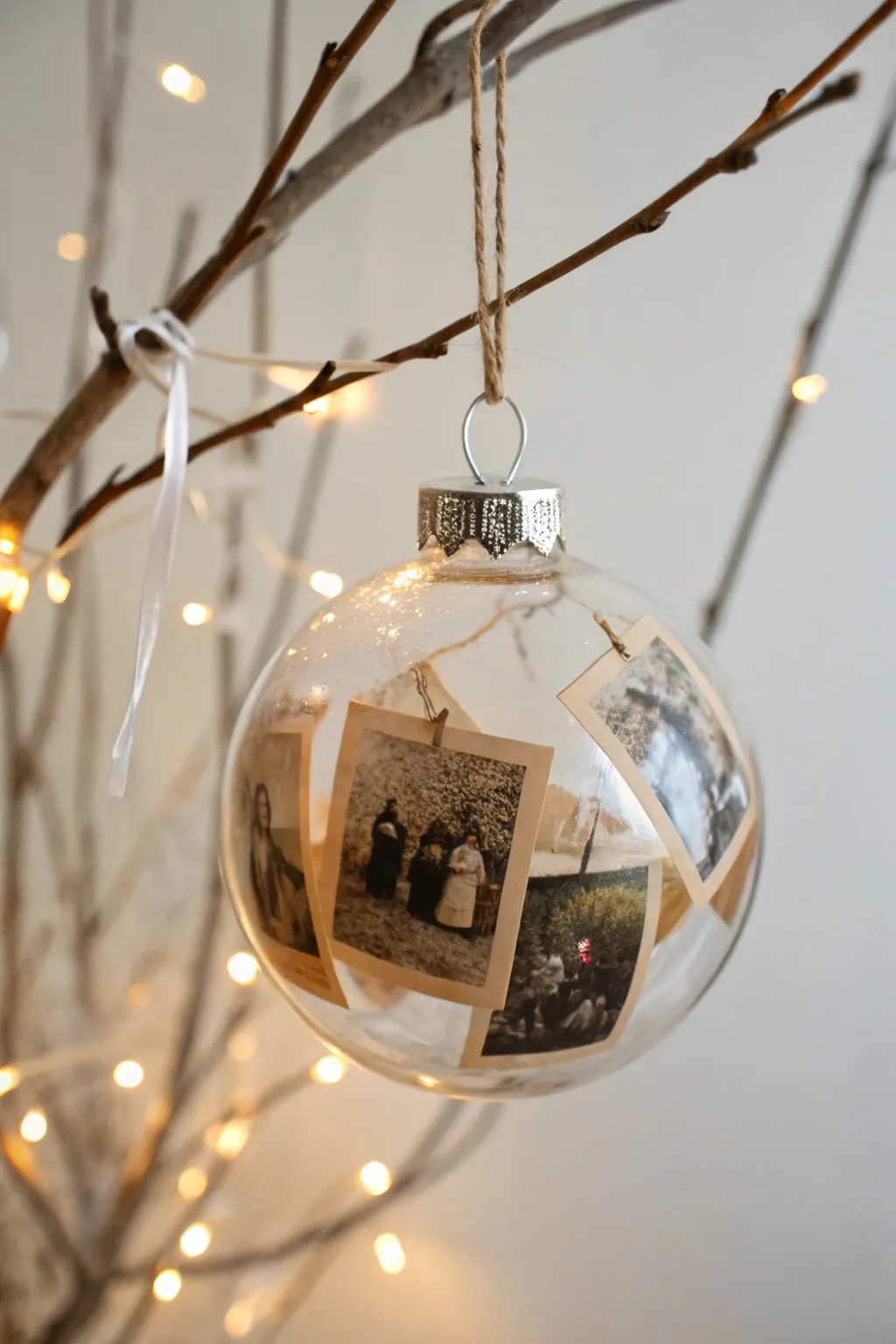 Capture cherished memories with these DIY photo baubles, blending minimalist elegance with personal warmth.