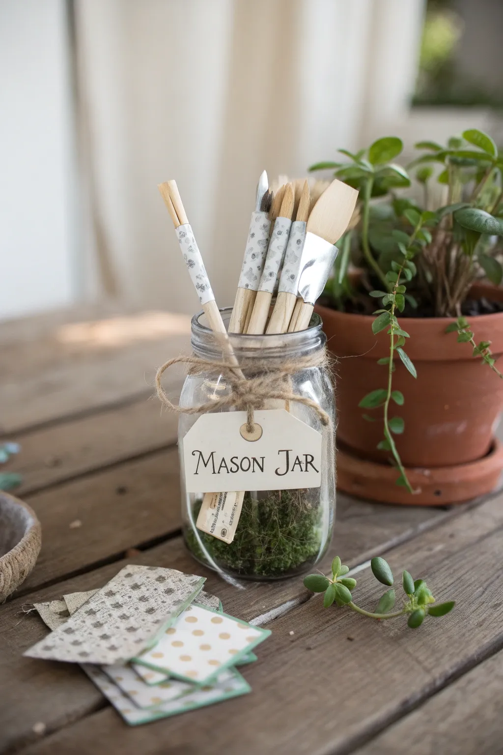 Delight the green thumb in your life with a Gardener's Dream mason jar gift, blending simplicity and natural beauty.