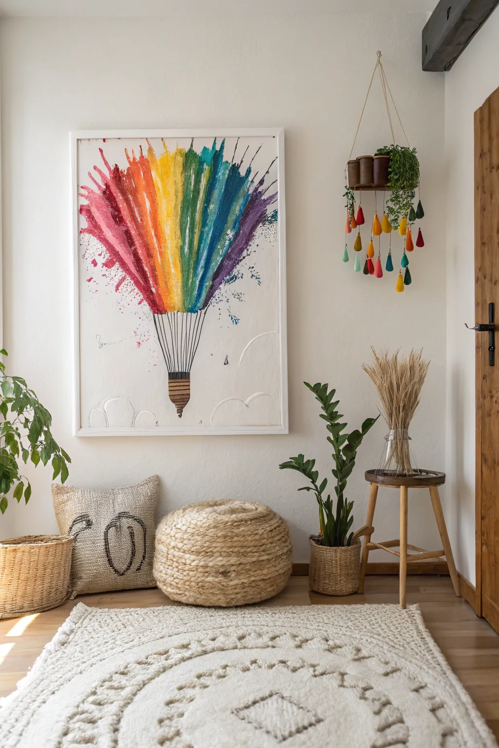 Add a pop of color to your space with balloon burst crayon art!