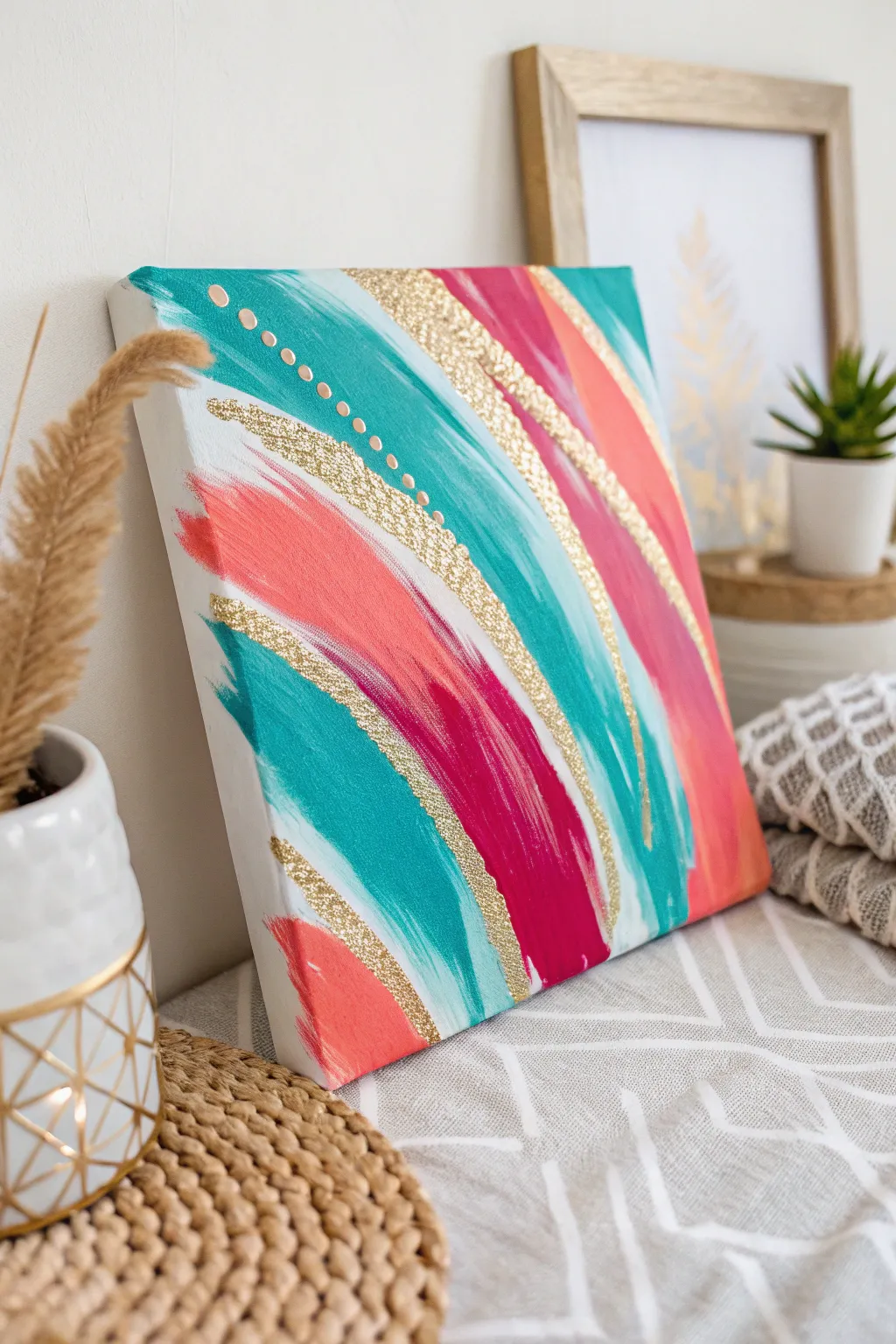 Add a touch of metallic magic to your art for a captivating focal point.