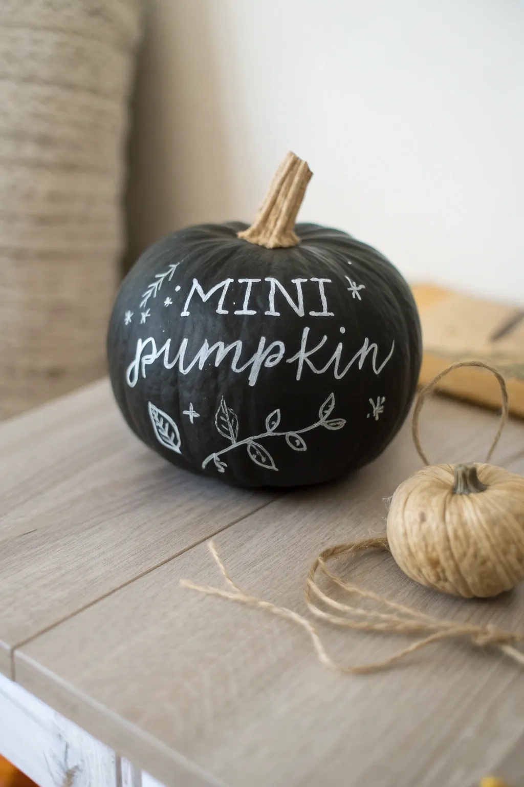 Transform your fall decor with chic chalkboard pumpkins, perfect for personalized messages and seasonal doodles!