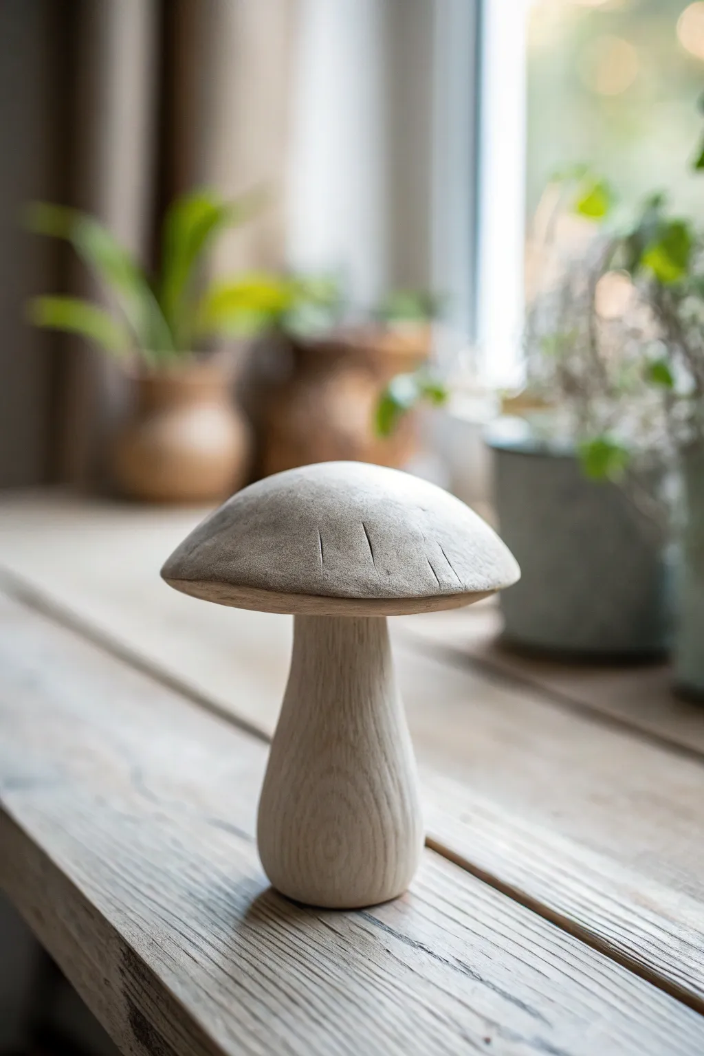 Embrace the whimsical charm of minimalist clay mushrooms for a touch of natural beauty in your space.