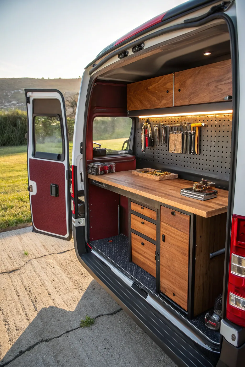 Take your craft on the road with this stunning van-based workshop, where creativity meets mobility.