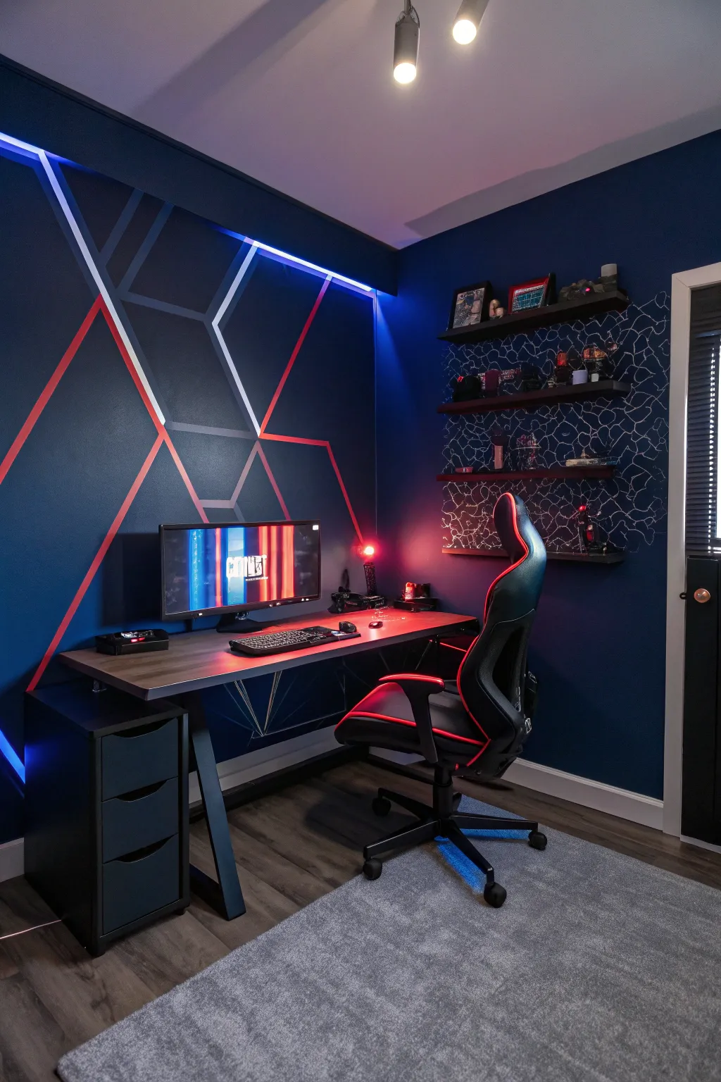 Turn your space into a vibrant wonderland with dynamic RGB lights. 🎮 #LightingDesign #GamingRoom