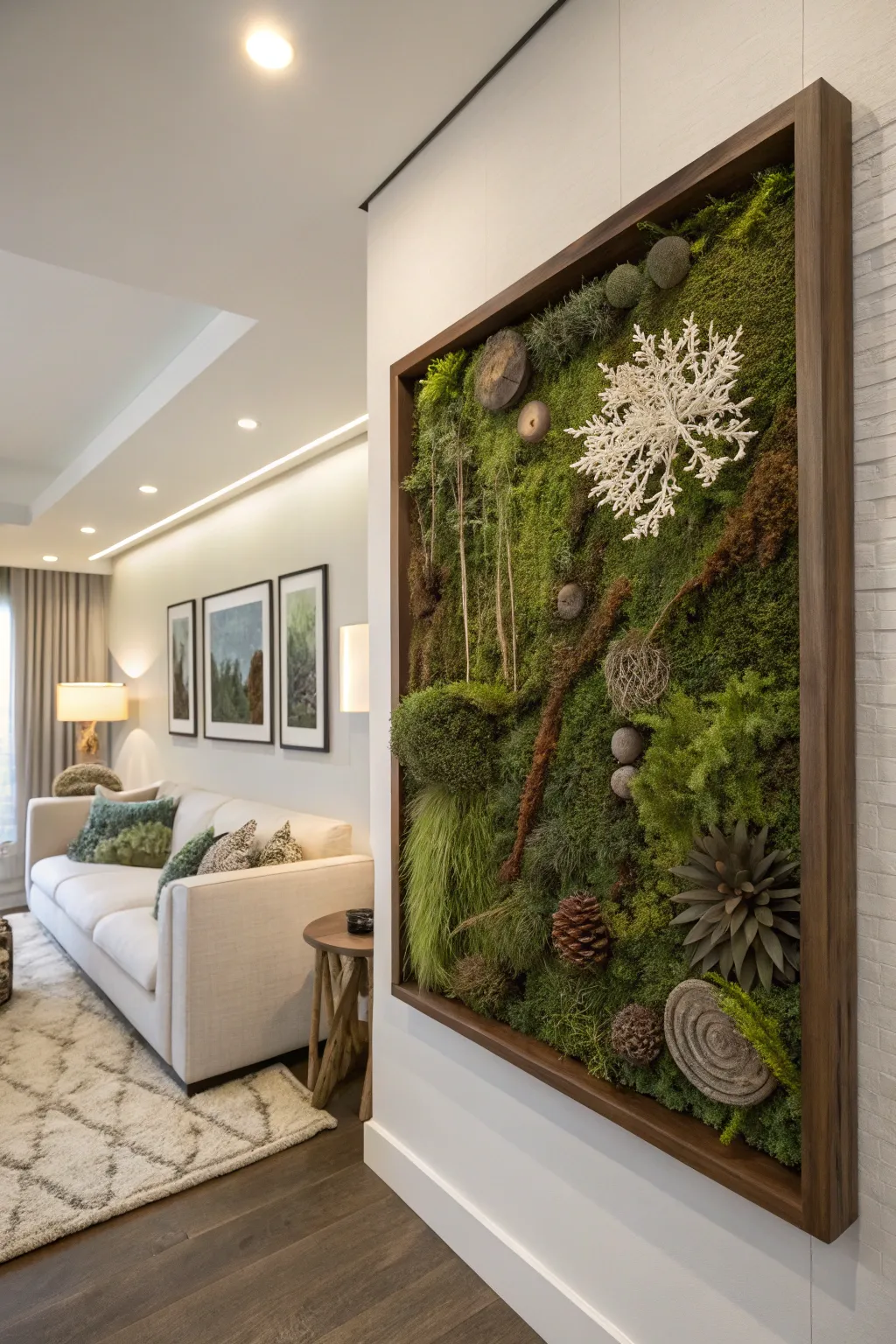 Moss wall art offers an organic and artistic touch to your decor.