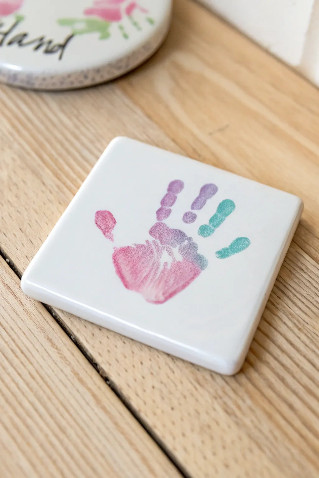 Cherish the little moments with this delightful handprint magnet – a perfect blend of simplicity and love.