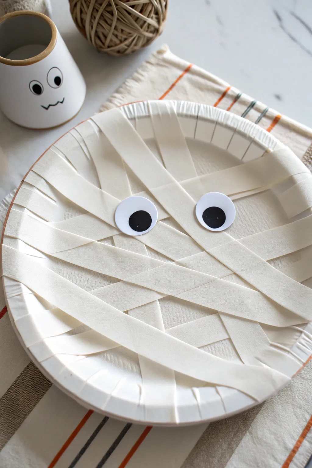 Craft a charming paper plate mummy—where simplicity meets creativity!