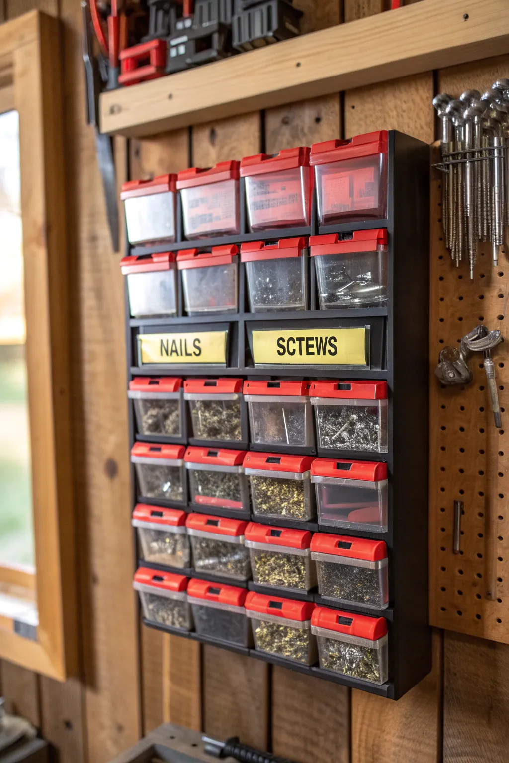 Elevate your workspace with this striking wall-mounted organizer — where craftsmanship meets functionality.