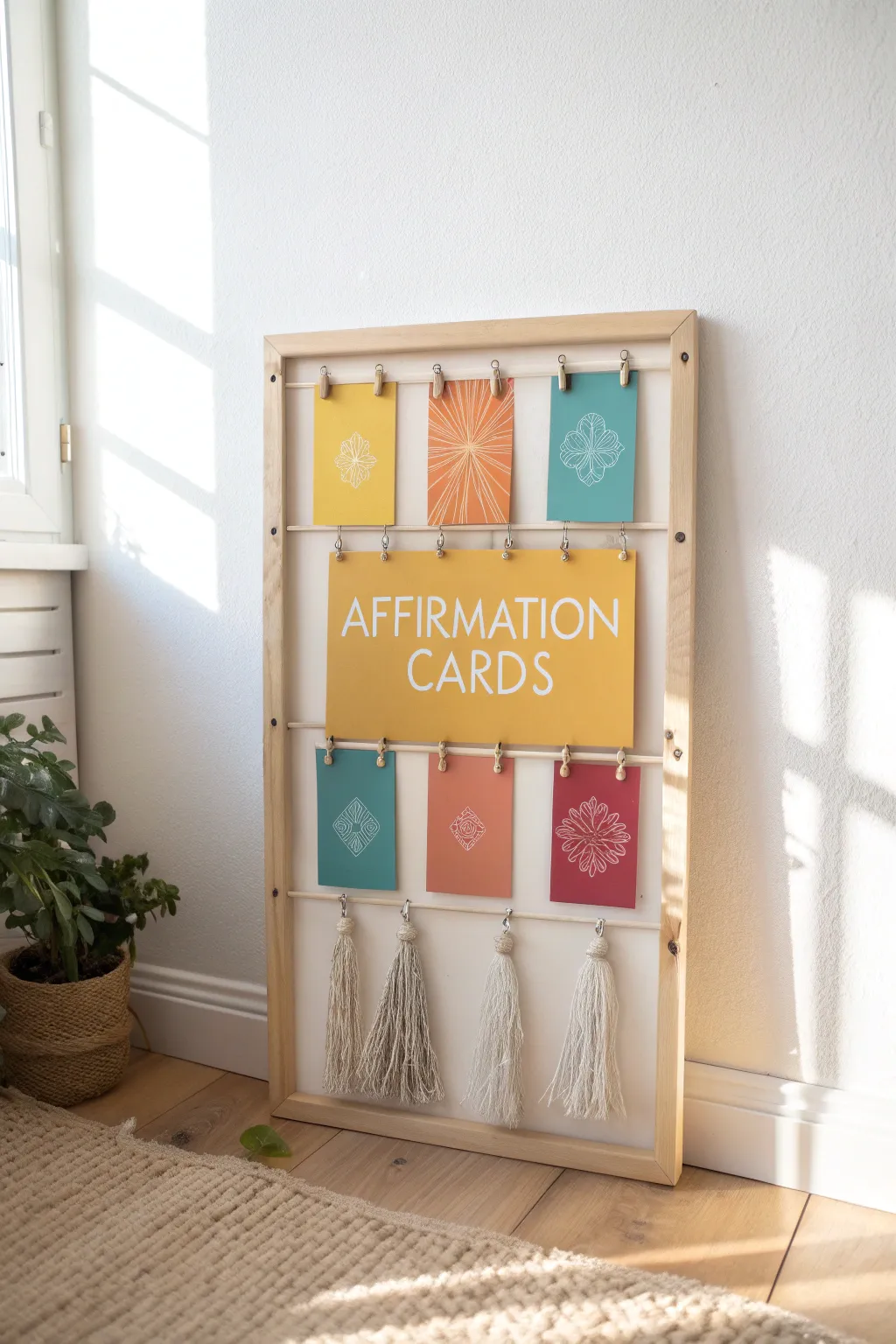Brighten your day with colorful affirmations – a perfect blend of Scandinavian minimalism and Boho charm.