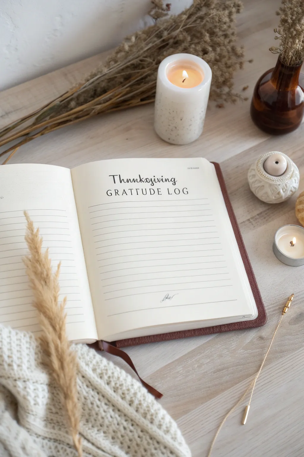 Capture the beauty of gratitude this November with a handcrafted Thanksgiving Gratitude Log.