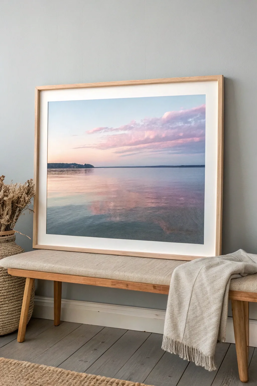 Bring the ocean’s tranquility to your home with this serene seascape.