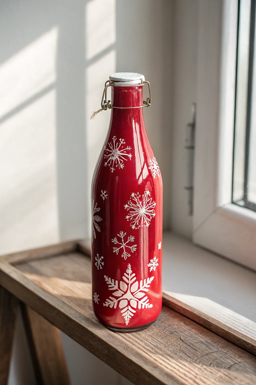 Transform your space with a touch of holiday elegance using vintage glass bottles.