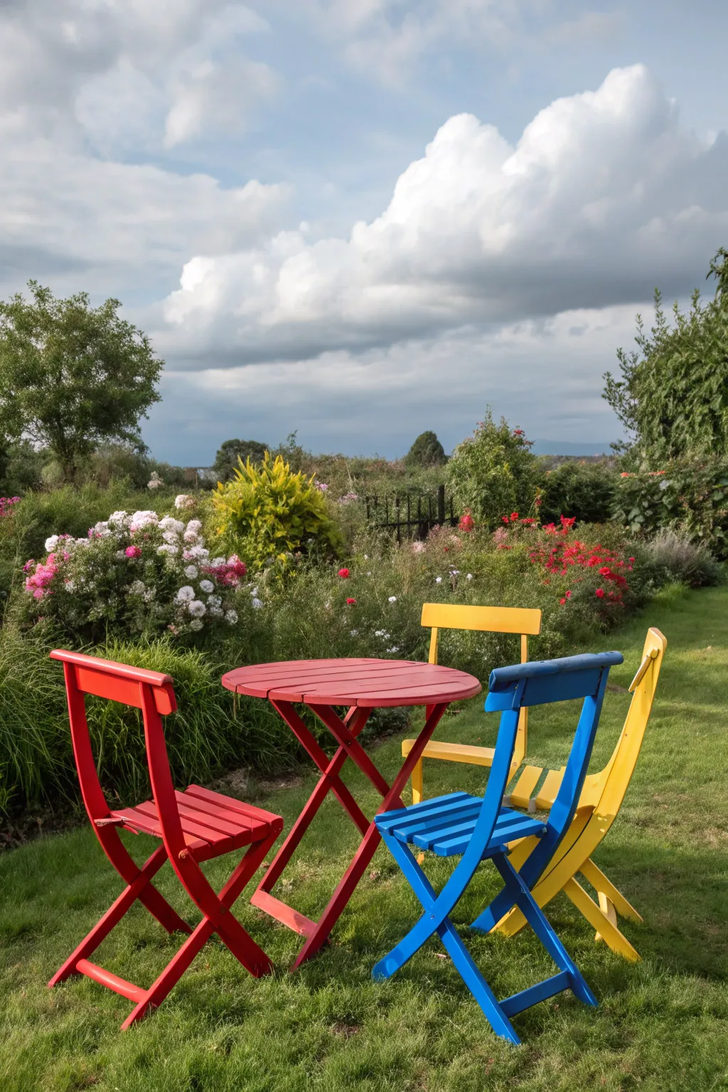 Add a playful touch with bold primary colors.