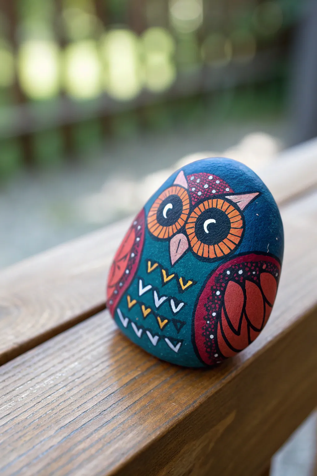 Transform your garden with enchanting owl rock art—where bold colors meet natural beauty.