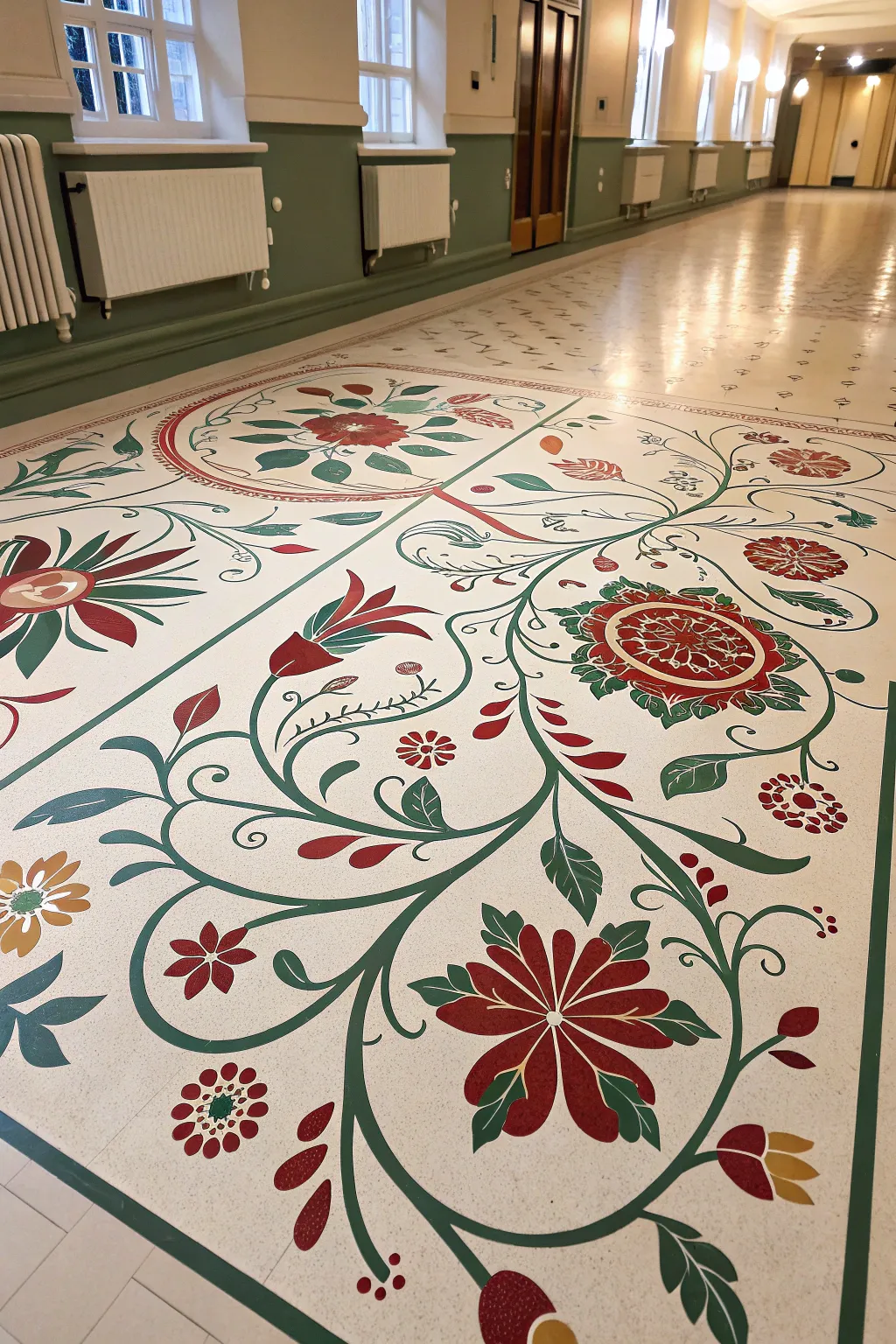 Transform your space with nature-inspired painted floors that bring the garden indoors.