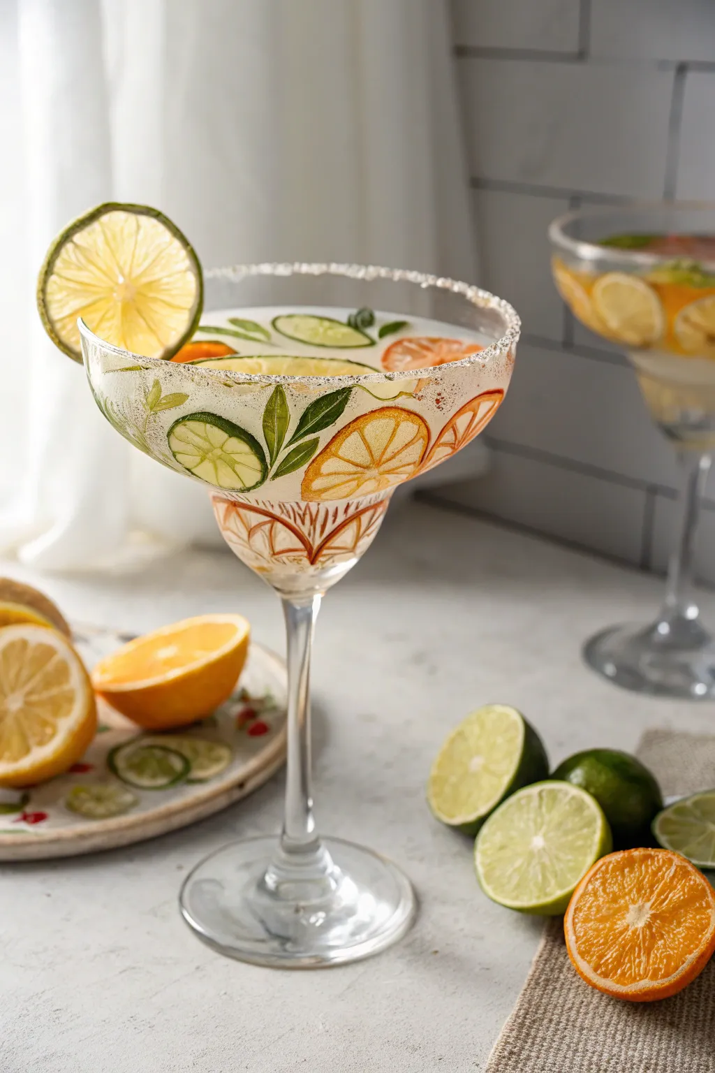 Sip in style with a citrus twist – the perfect blend of artistry and refreshment for your summer gatherings.