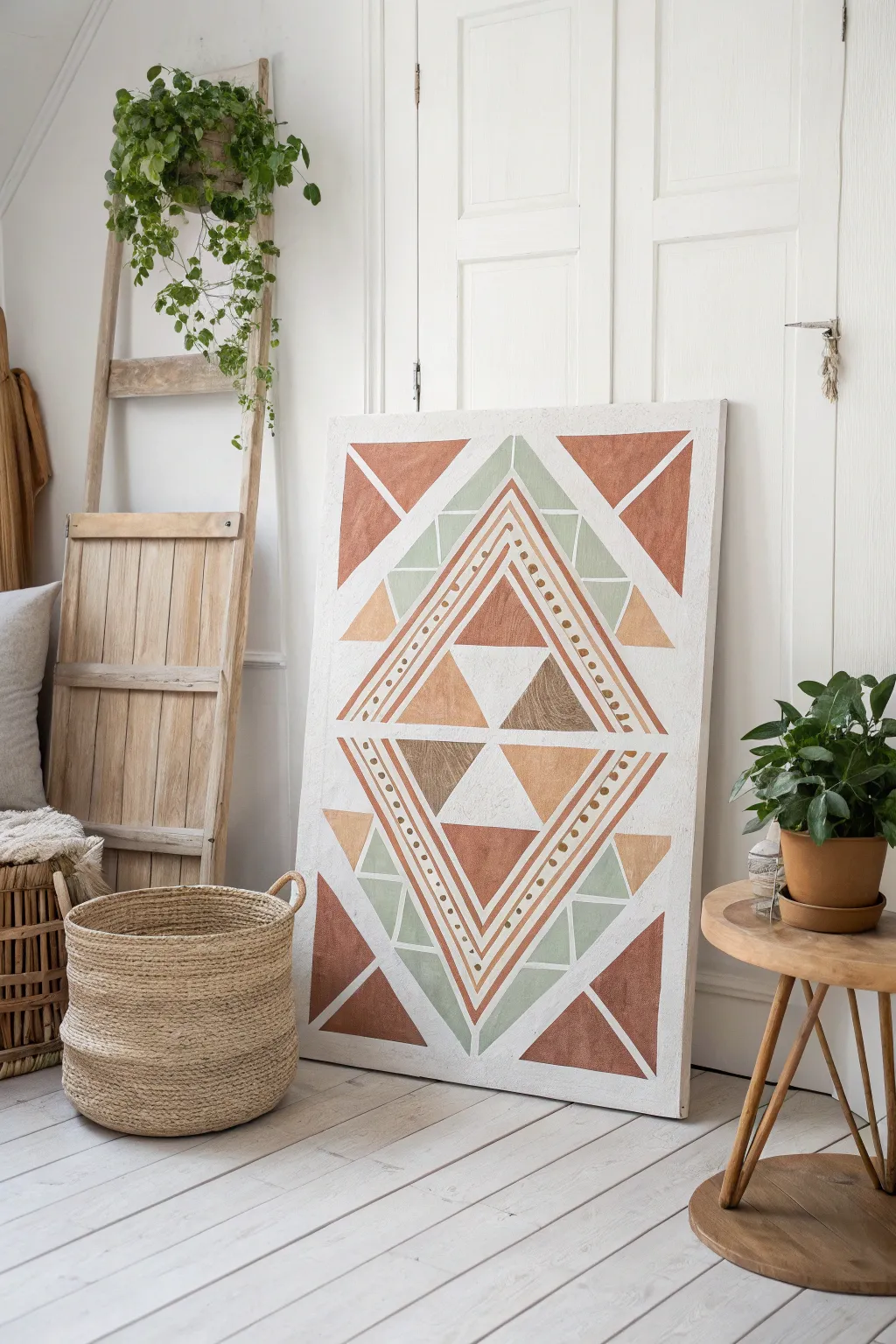 Transform your space with this modern geometric masterpiece—simplicity and elegance in every shape.