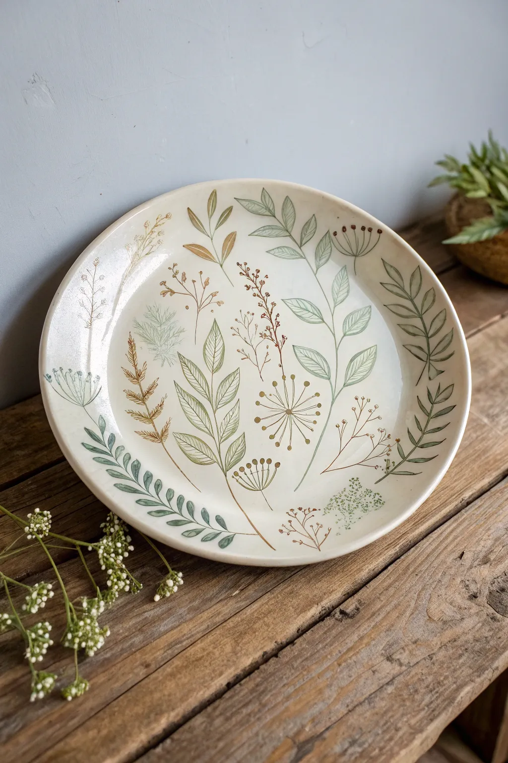 Embrace nature's simplicity with these stunning botanical patterns, perfect for adding a touch of earthy elegance to your dining experience.