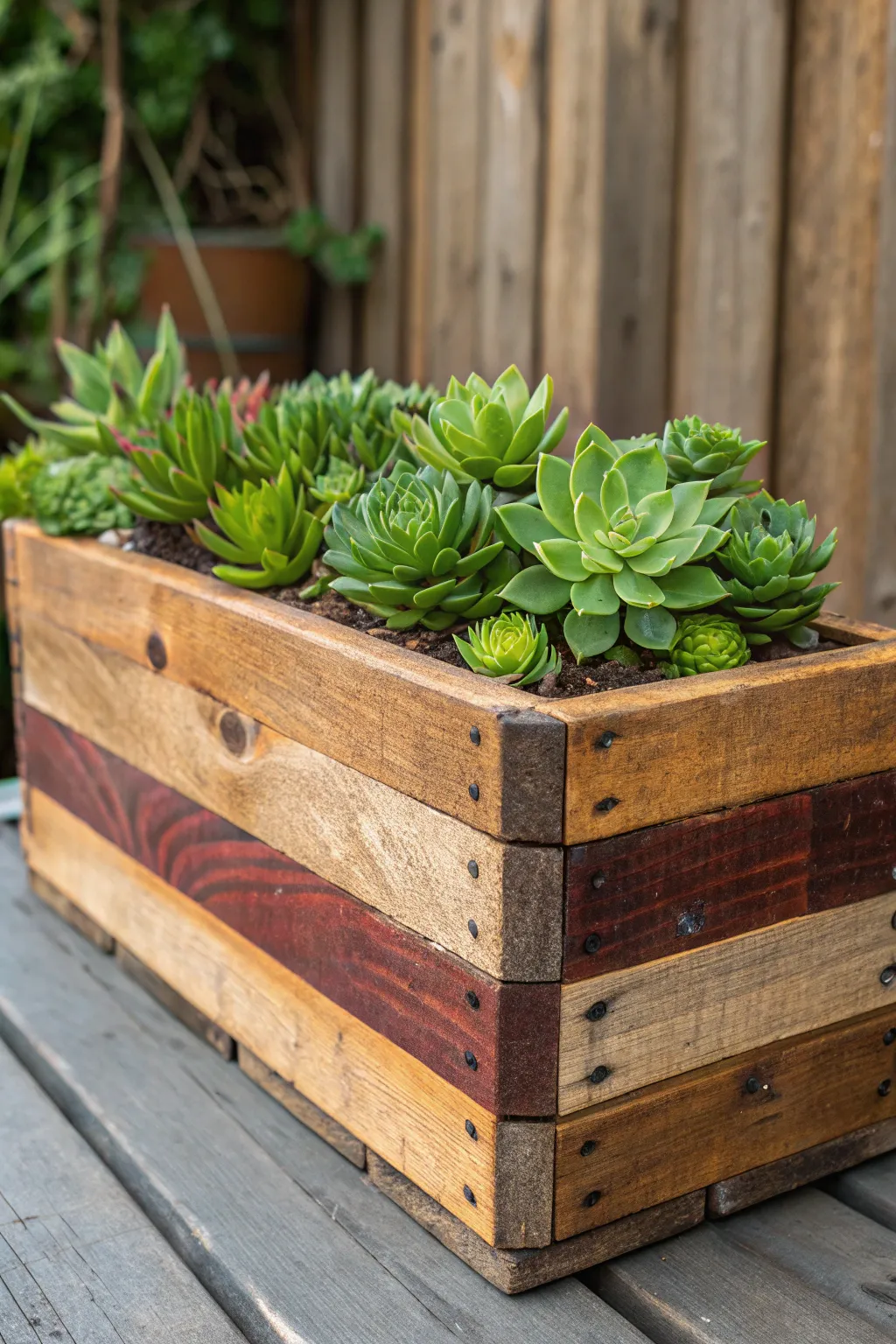 Elevate your greenery with handcrafted pallet wood planters—where rustic charm meets bold craftsmanship.