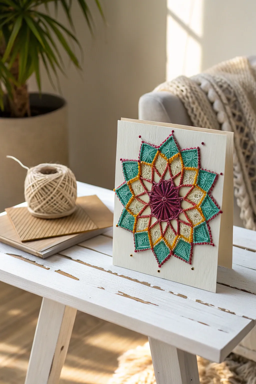 Elevate your gift-giving with the tactile beauty of string art cards, where craftsmanship meets minimalist elegance.