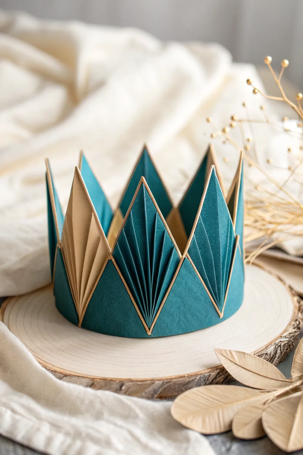 Elegance in simplicity: Discover the art of crafting a no-glue folded paper crown.