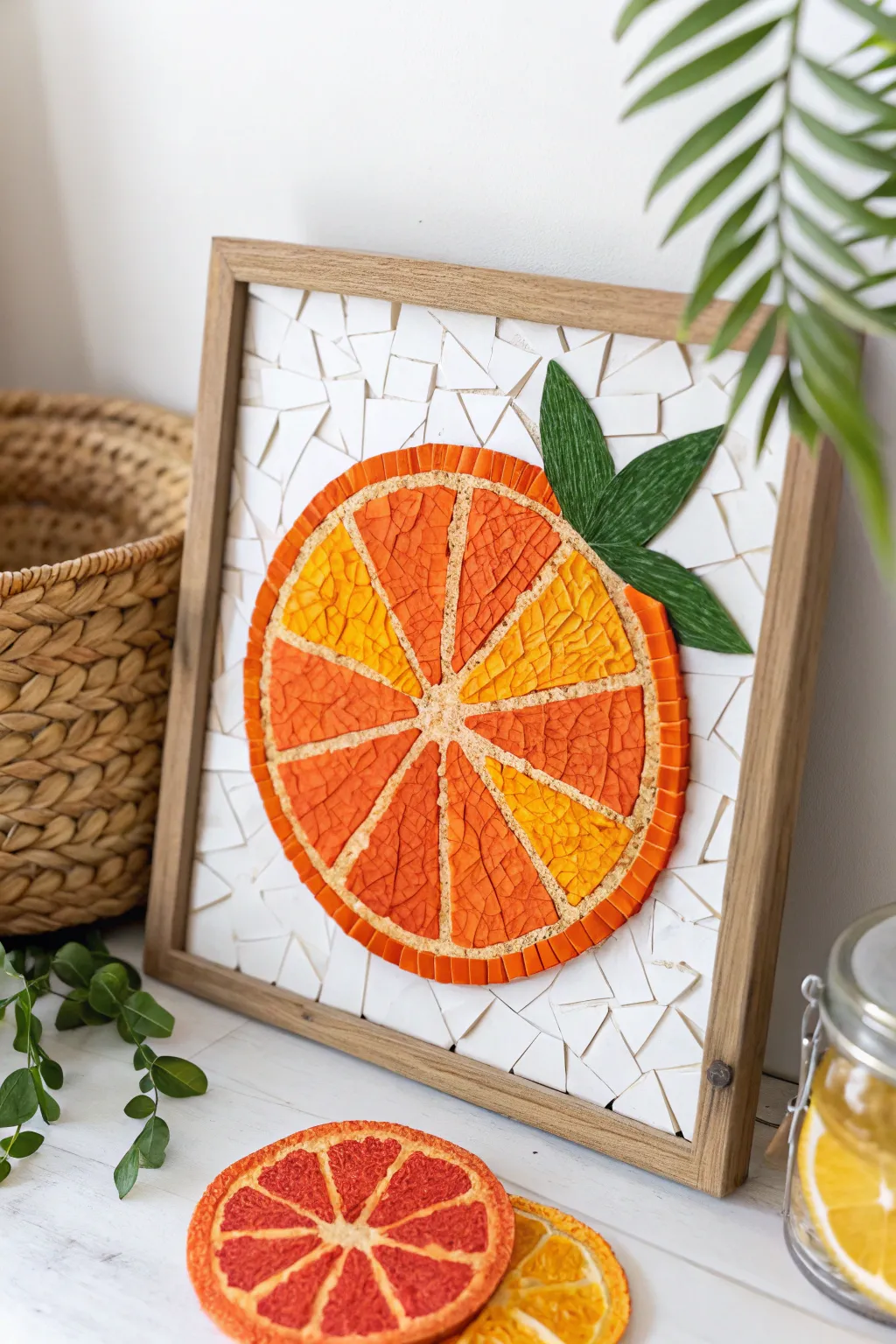 Add a splash of zest to your kitchen with this stunning citrus paper mosaic!