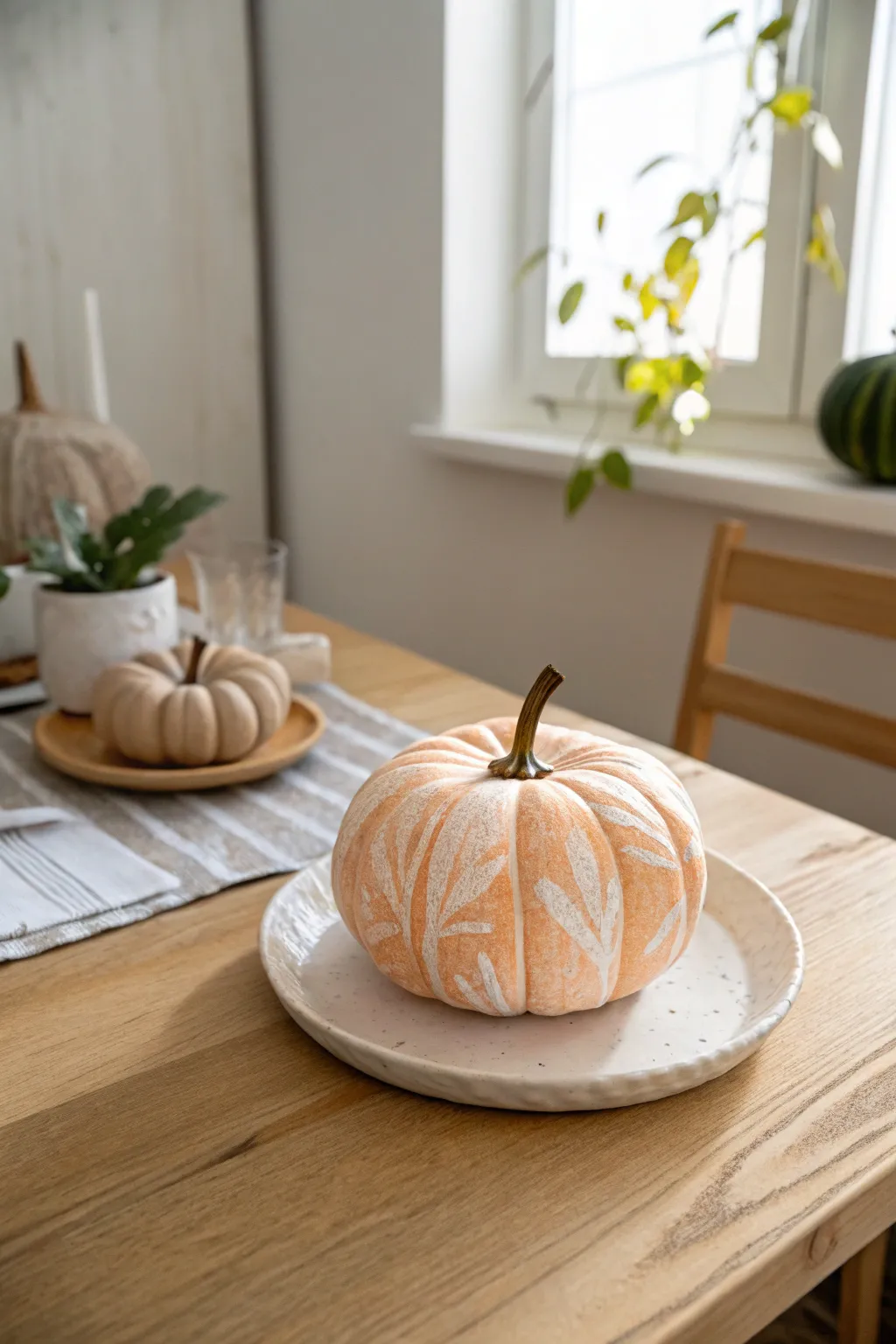 Elevate your seasonal decor with this charming paper plate pumpkin, a perfect blend of minimalist elegance and Boho charm.