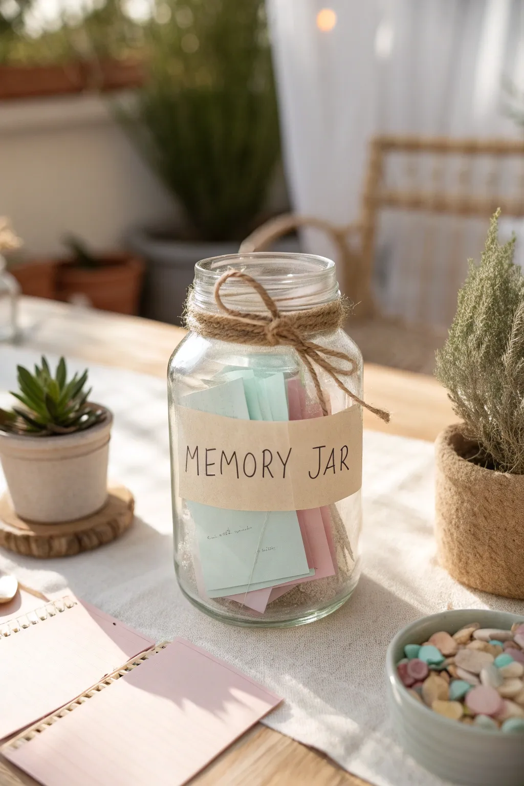 Capture cherished moments with a beautifully crafted Memory Jar – a heartfelt gift filled with love and nostalgia.