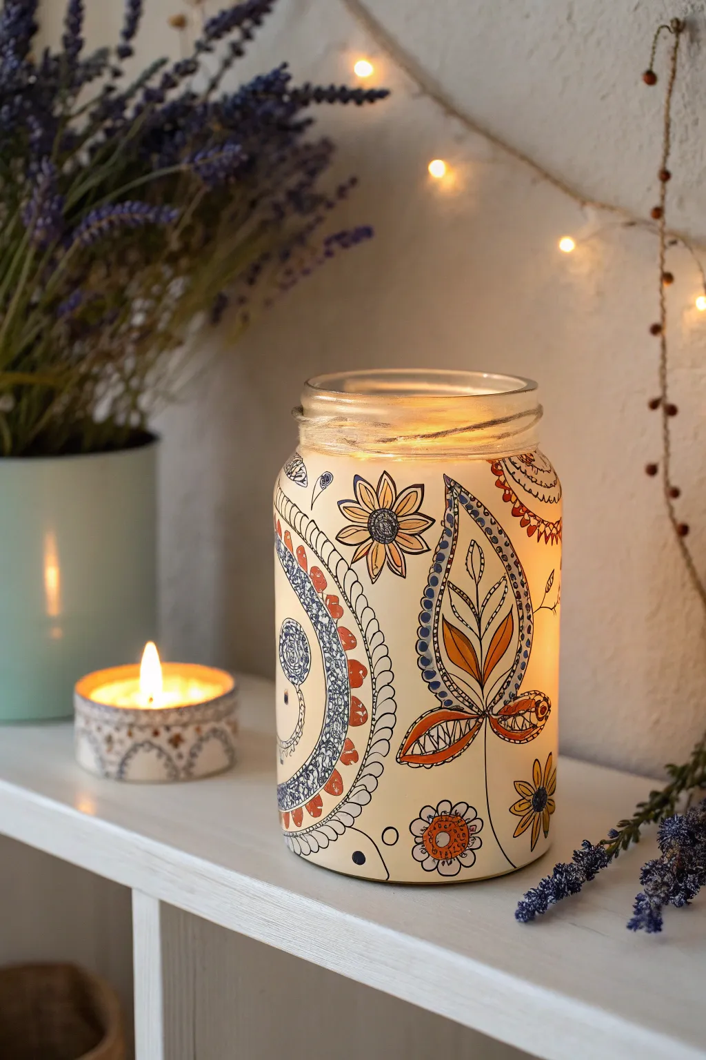 Transform your space with this charming pickle jar luminary, where simplicity meets boho chic!