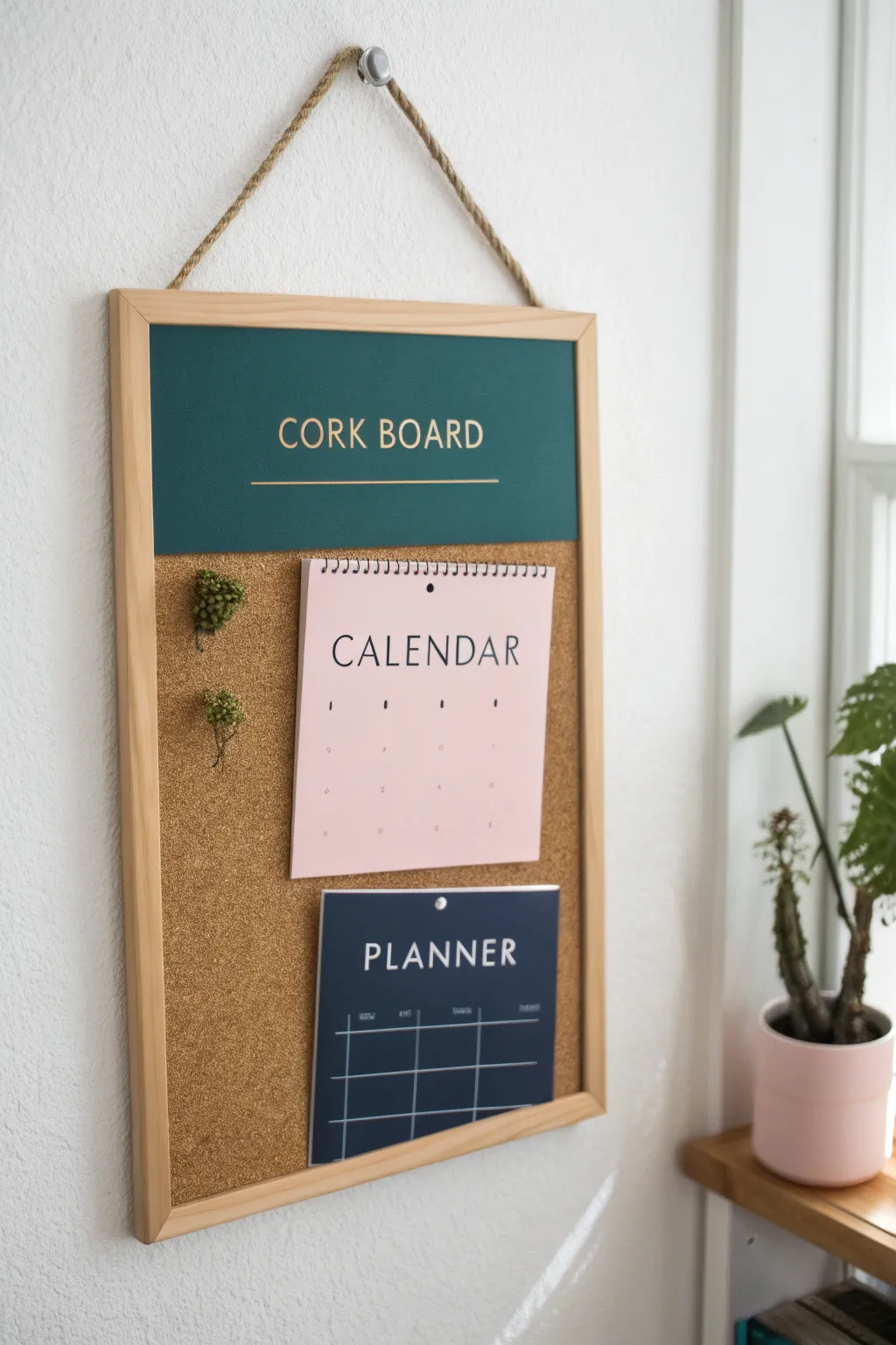 Transform your space into an Organizational Hub with a touch of Scandinavian charm and Boho flair. 🌿📅✨