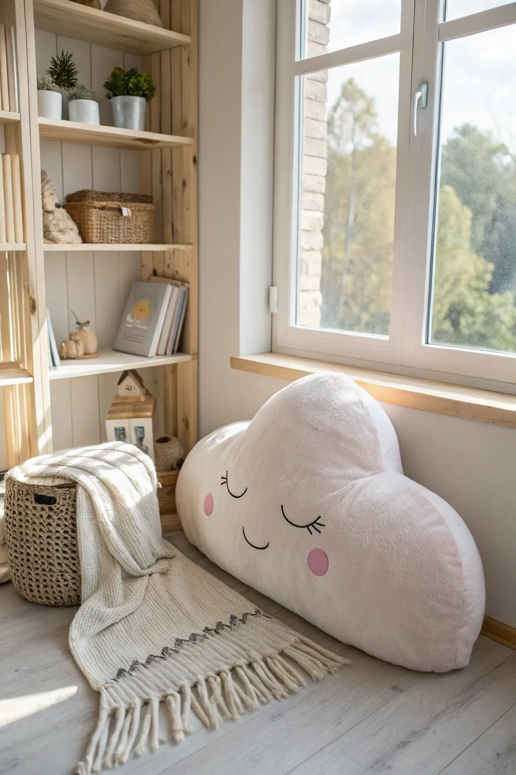 Embrace the cozy charm of a giant squishy pillow plushie for the perfect reading retreat.