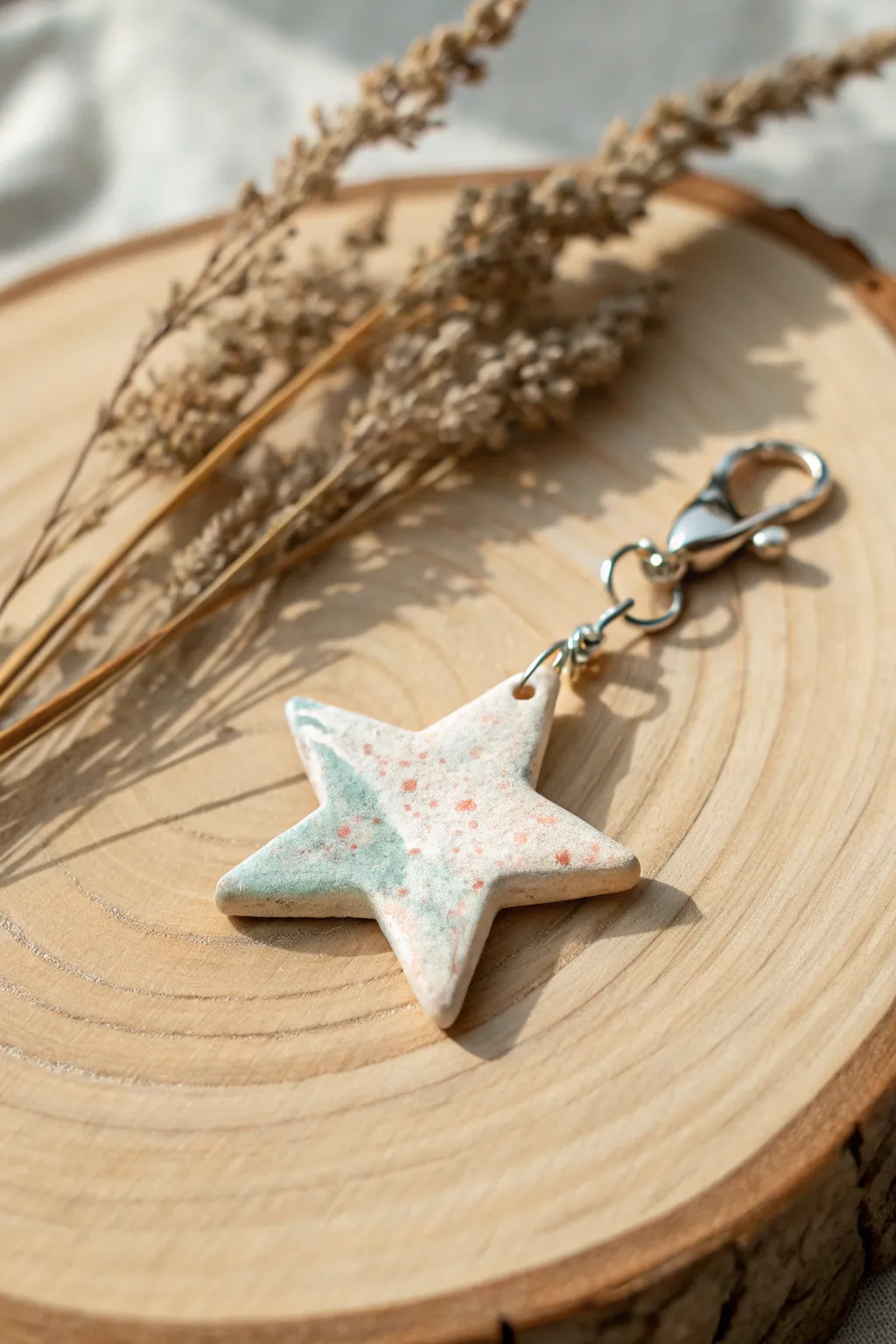 Discover the elegance of simplicity with this handcrafted geometric star charm, where minimalist design meets bohemian flair.