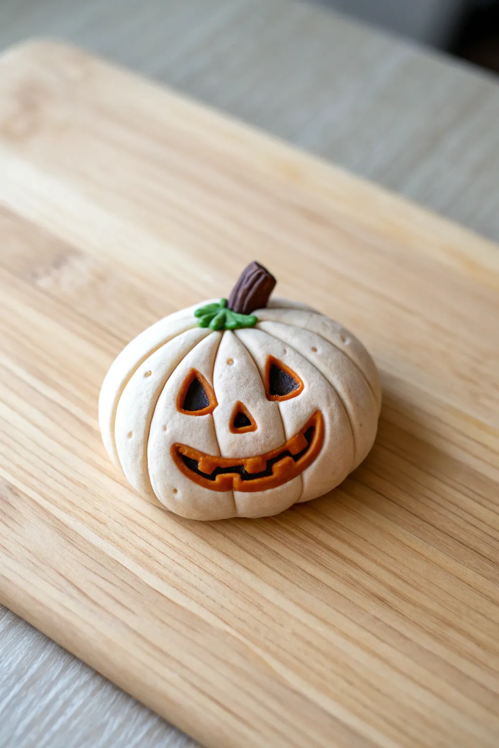 Add a touch of festive charm to your kitchen with this handcrafted Halloween pumpkin magnet.