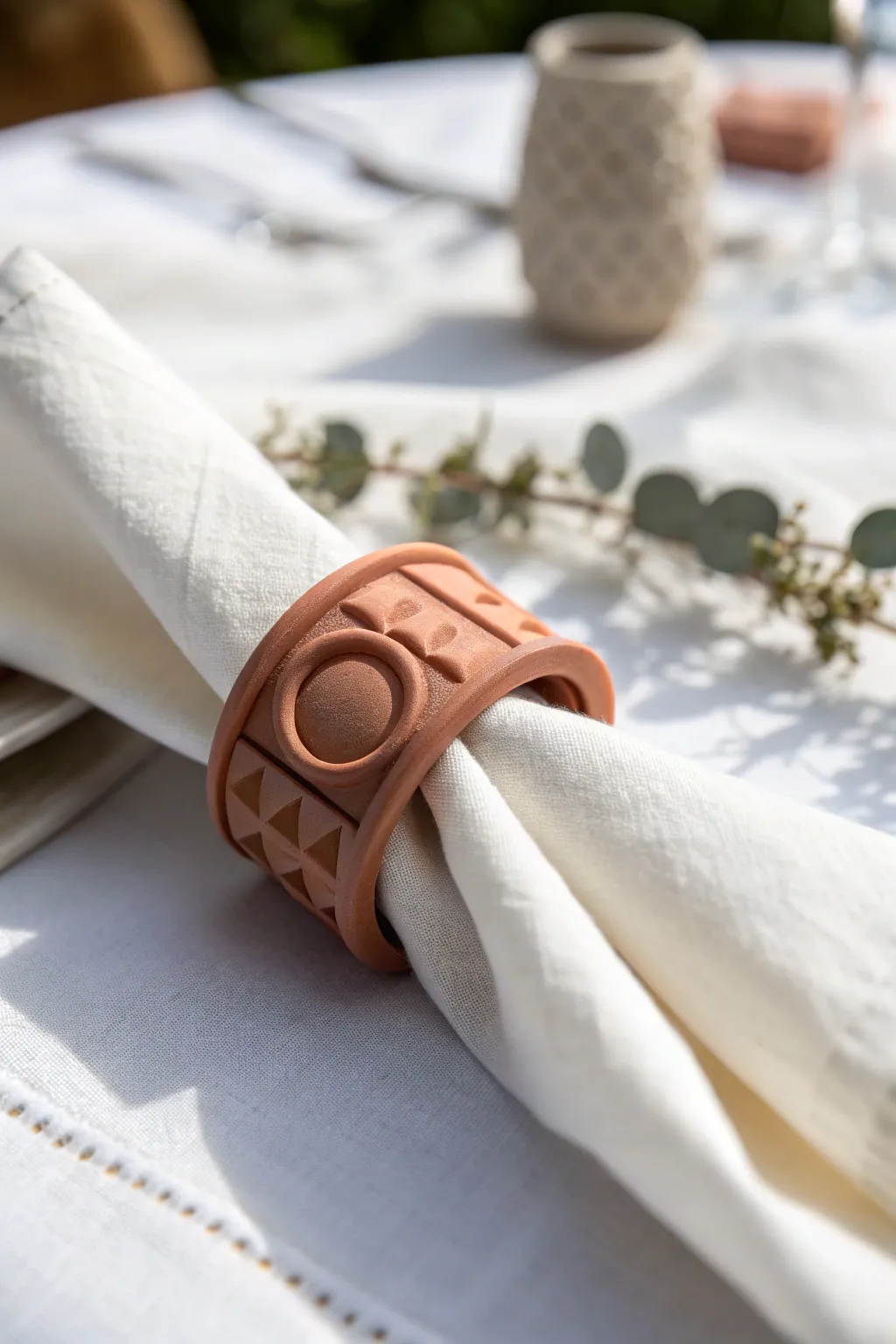 Elevate your table setting with this minimalist geometric napkin ring — where simplicity meets sophistication.