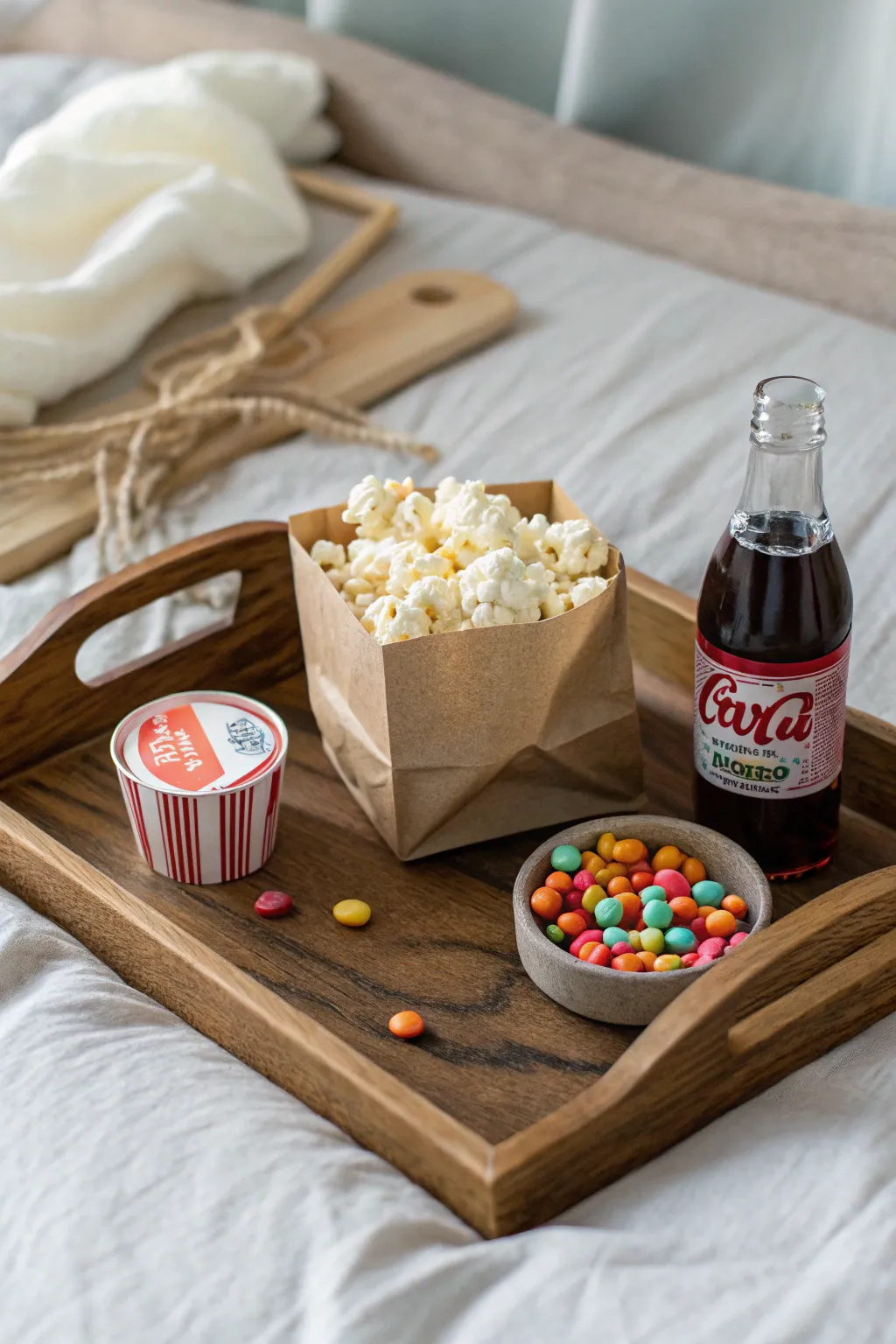 Elevate your movie night with a minimalist popcorn pack that's as stylish as it is nostalgic. 🎬🍿