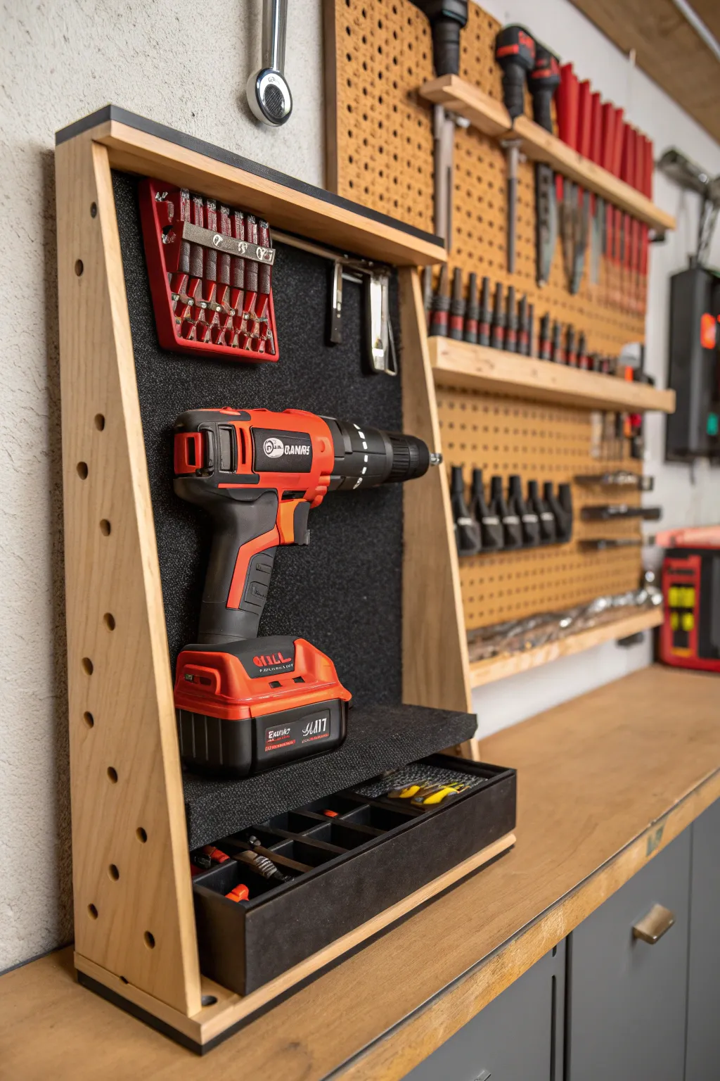 Elevate your workshop with custom DIY holders that blend functionality and style.