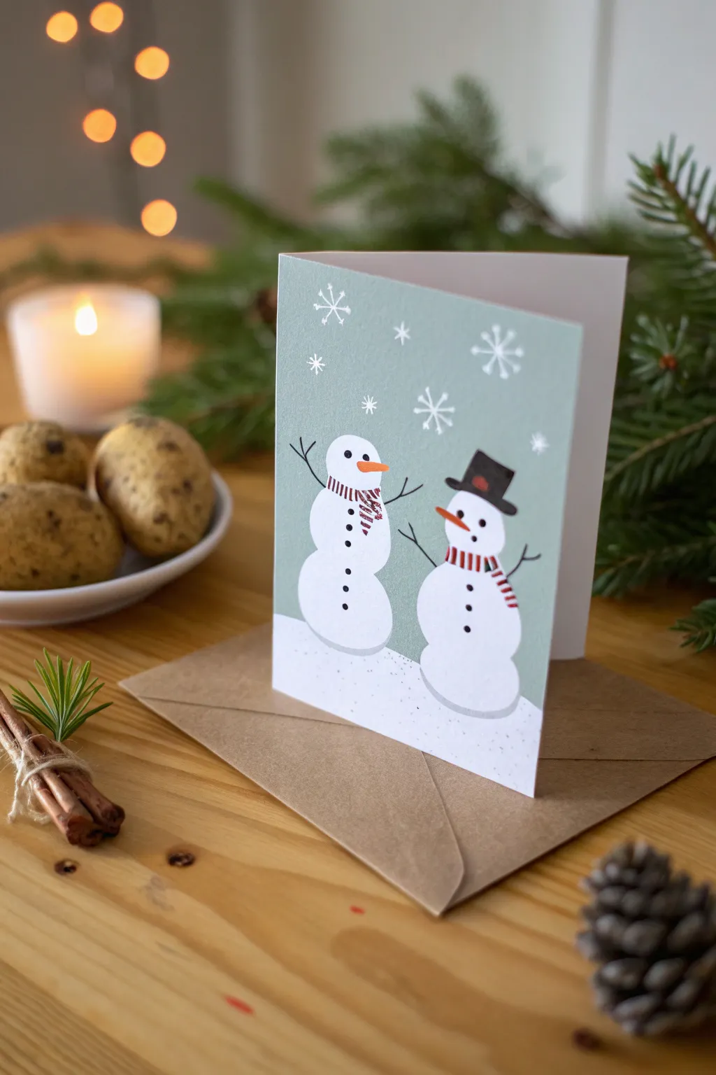 Embrace the charm of handcrafted holiday cheer with these delightful potato print snowmen cards—a perfect blend of simplicity and creativity.