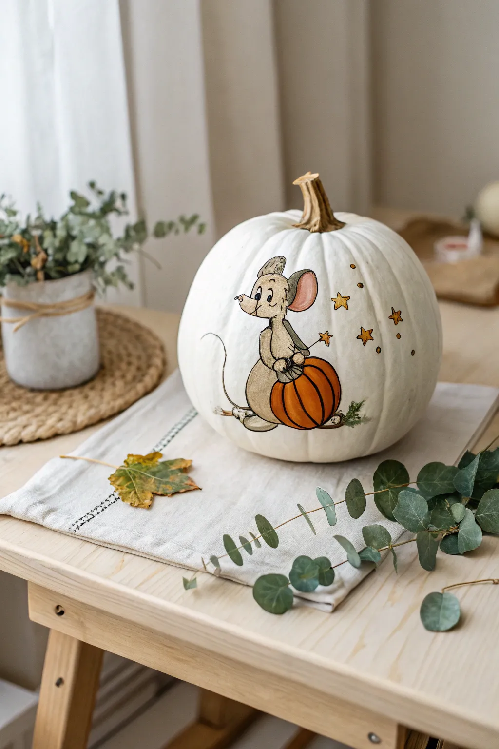 Bring joy to your fall decor with a charming cartoon pumpkin that blends minimalist style with playful character!