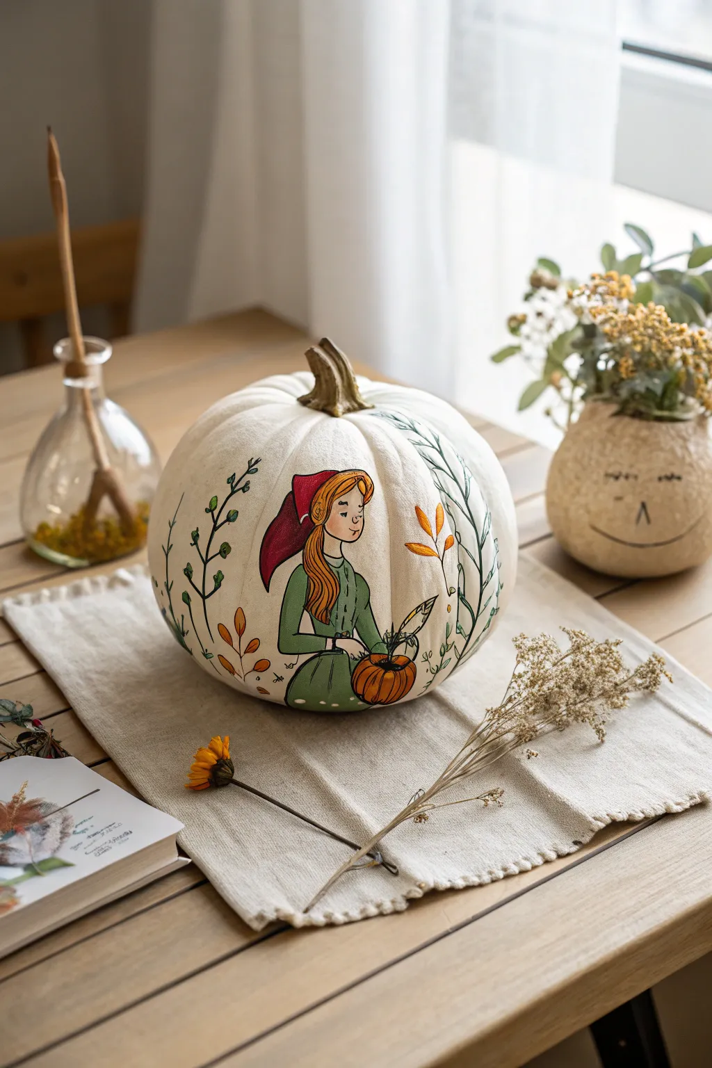 Whimsical character pumpkins bring beloved stories to life in your home decor. 🎃✨ #PumpkinArtistry #ScandiBohoVibes